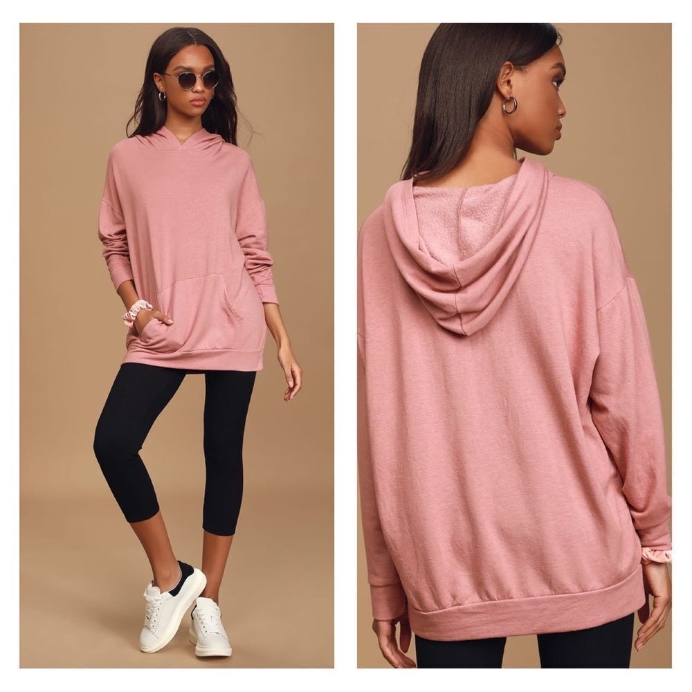 Lulu’s Personal Best Pullover Hoodie In Rusty Rose